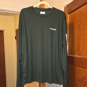 Columbia Green Long Sleeve Performance Tee